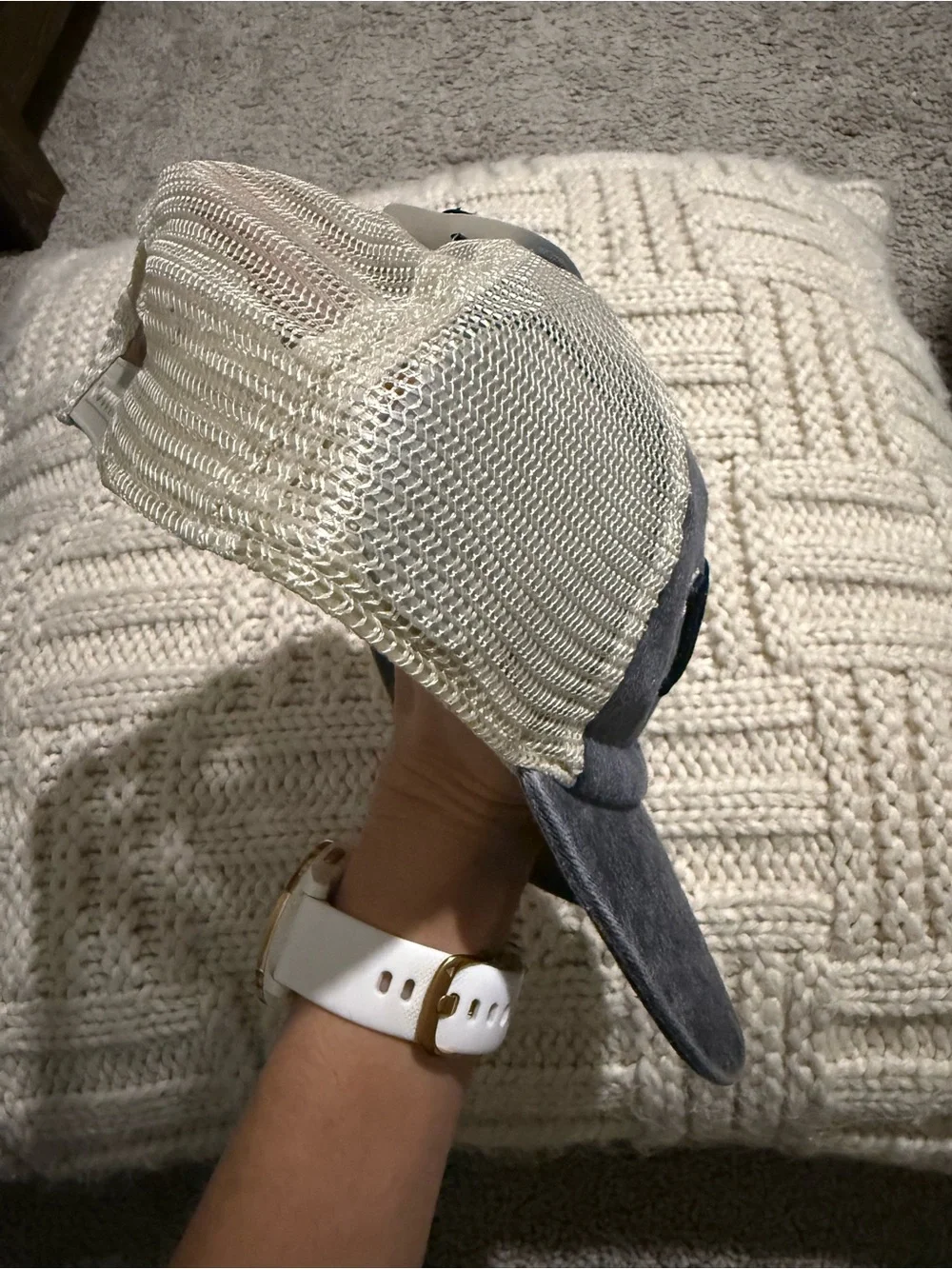 NWT Bay State Boston Shamrock Trucker Hat Navy Cream brand new